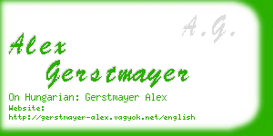 alex gerstmayer business card